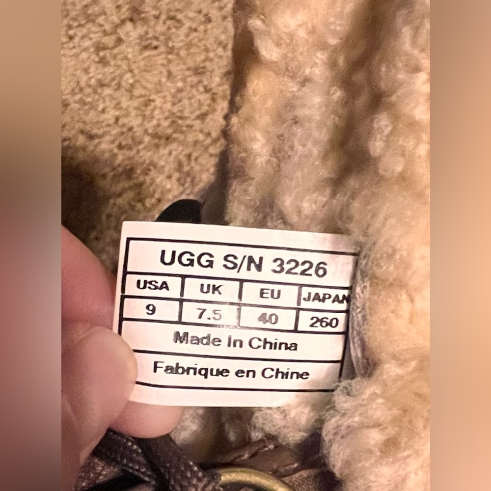 UGG Checkered Lace-Up Boots with Shearling - Picture 16 of 16
